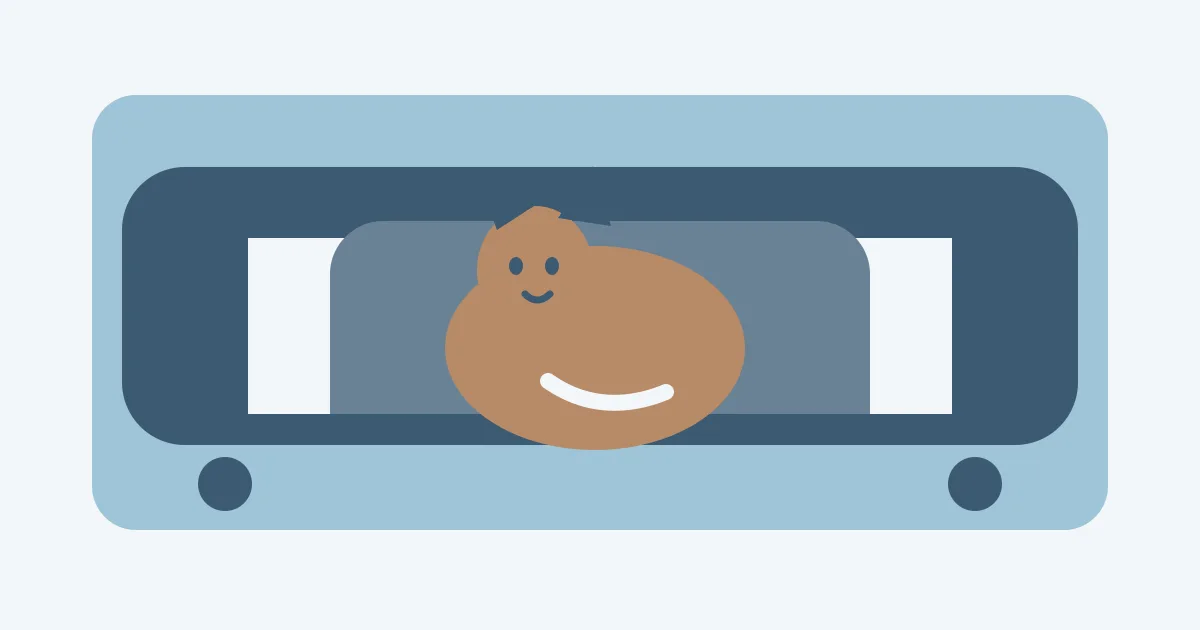 Flat pastel illustration of a small dog in a secured booster seat